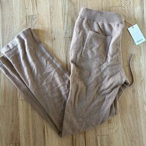 NWT Quince Mongolian Cashmere Straight Leg Pant in Camel